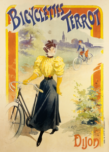 Advertisement for Bicyclettes Terrot shows a different ideal. Lucien Baylac, via Wikimedia Commons